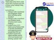 Part 3: Kambing dan Babi program Hanpang di Desa Ujung Padang hilang misterius, Kadis Inspektorat Labura Bungkam Disaat Konfirmasi Melalui Aplikasi WhatsApp