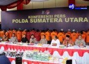 Direktorat Narkotika Polda Sumut Bersama Polres Asahan, Tanjung Balai Dan Batu bara Lakukan Press Release Di Polres Asahan.