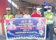 Sat Lantas Polres Pelabuhan Belawan Sosialisasikan Operasi Patuh Toba 2025 di Jalan Veteran Labuhan Deli