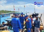 SATPOLAIRUD POLRES ASAHAN SOSIALISASIKAN LAYANAN CALL CENTER 110 DAN PESAN KAMTIBMAS KEPADA NELAYAN BAGAN ASAHAN