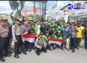 Aksi Solidaritas Driver Ojol di Asahan Berjalan Damai, Polres Asahan Bagikan Bingkisan