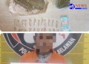 Sat Narkoba Polres Pelabuhan Belawan Tangkap Pengedar Ganja di Nelayan Indah