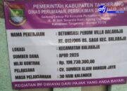 Proyek Betonisasi di Perumahan Villa Balaraja Diduga Banyak Kejanggalan di Lapangan