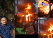 Tidak Pernah beraktivitas jual beli Gas elpiji 3 kg subsidi, Saat Terbakar Berhamburan ratusan buah tabung gas dari ruko terbakar di jalan patikrama Nanga Pinoh