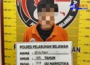Sat Narkoba Polres Pelabuhan Belawan Tangkap Pengedar Shabu di Jalan Giro