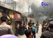 Respon Cepat Laporan 110, Kebakaran Gudang Mobil di Kisaran Barat Asahan.