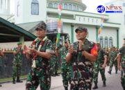 Dandim Letkol Kav Hanung Kaptiaji Sambut Kunjungan Pangdam I/BB di Makodim 0209/LB