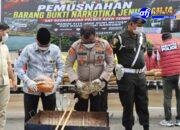 Pengabdian yang tulus selalu meninggalkan jejak. Kapolres Aceh Tenggara Pimpin Pemusnahan 161,9 Kilogram Ganja