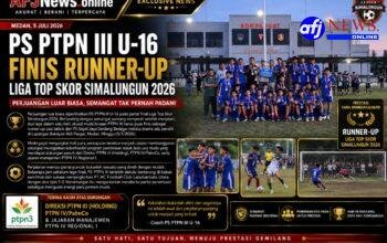 Melalui Adu Penalti PS PTPN III di Final, Runner-up Liga Top Skor Simalungun 2026: Bukti Komitmen Direksi Membangun Generasi Berprestasi.