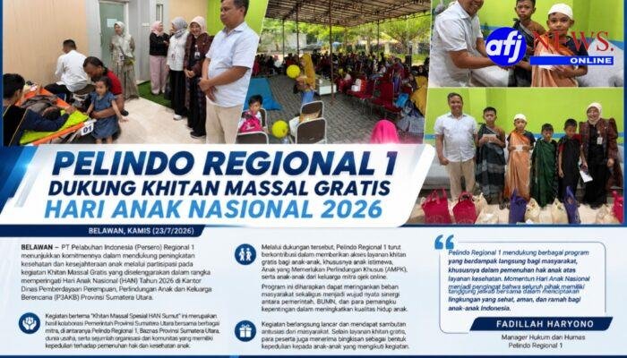 Pelindo Regional 1 Dukung Khitan Massal Memperingati Hari Anak Nasional
