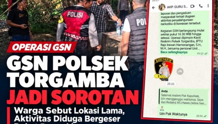 Dikonfirmasi Soal GSN di Dusun Asahan, Kapolsek Torgamba Respons “Oke”, Substansi Belum Dijawab