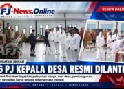 Enam Pj Kepala Desa Dilantik di Sukatani, Camat Tegaskan Pelayanan Warga Tak Boleh Terhenti di Masa Transisi
