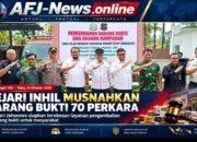 Kejari Inhil Musnahkan Barang Bukti 70 Perkara, Kajari Johannes Siapkan Terobosan Antar Barang Bukti Langsung ke Rumah Warga