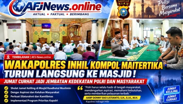 Tak Berjarak dengan Masyarakat! Wakapolres Inhil KOMPOL Maitertika Hadir di Tengah Jamaah, Perkuat Silaturahmi Lewat Jumat Keliling