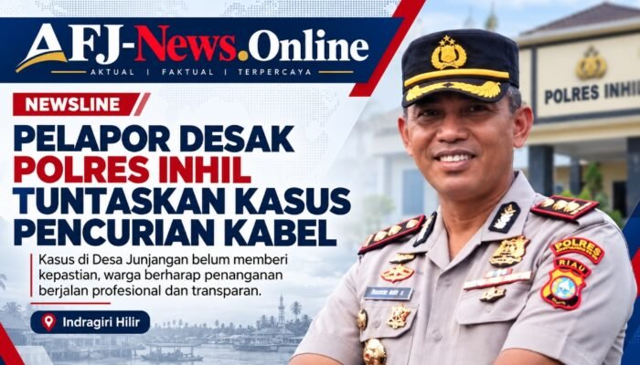 Pencurian Kabel Listrik di Desa Junjangan Belum Terungkap, Pelapor Desak Kapolres Inhil Berikan Kepastian Hukum