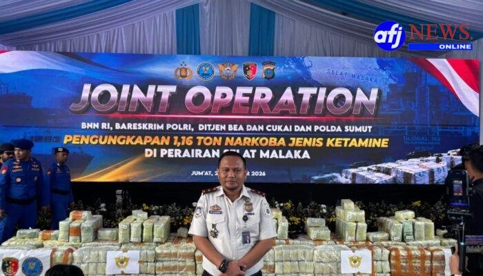 Imigrasi Belawan Hadiri Joint Operation Pengungkapan 1,16 Ton Ketamine, Deklarasikan Perang terhadap Narkoba